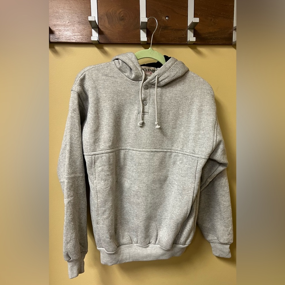 Trails End Gray and Black Women’s Thermal Hooded Sweatshirt